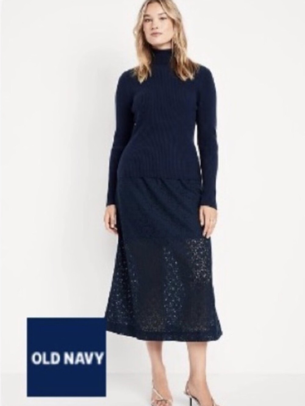 Old Navy Floral Lace Midi Skirt